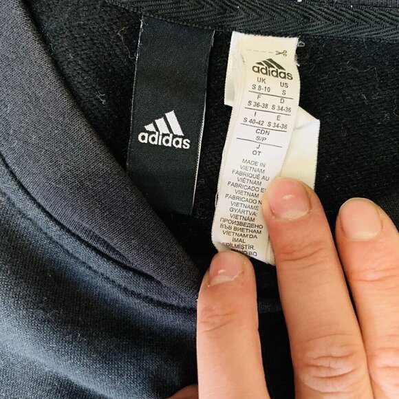 Adidas Women Sweatshirt Running Essentials Black Training Gym S97079 Sz Small - Picture 6 of 9